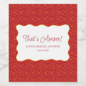 Pasta-Muster, das eher italienisches Brautparty is Weinetikett (Einzelnes Label)