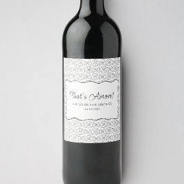 Pasta-Muster, das eher italienisches Brautparty is Weinetikett