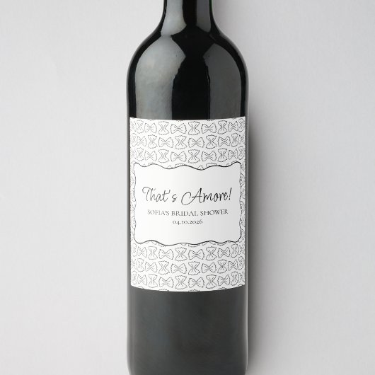 Pasta-Muster, das eher italienisches Brautparty is Weinetikett