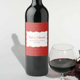 Pasta-Muster, das eher italienisches Brautparty is Weinetikett