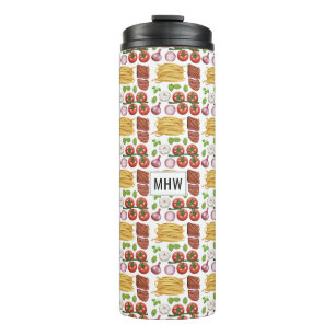 Pasta Muster kundenspezifisch monogramm tumbler Thermosbecher