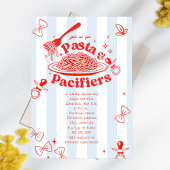 Pasta & Pacifiers Doodle Neutral Baby Shower Einladung