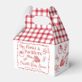 Pasta & Pacifiers Hand Drawn Italian Baby Shower Geschenkschachtel (Vorderseite)