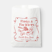 Pasta & Pacifiers Hand Drawn Italian Baby Shower Geschenktütchen (Vorderseite)