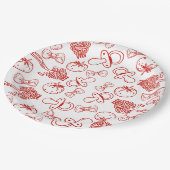 Pasta & Pacifiers Hand Drawn Italian Baby Shower Pappteller (Schrägansicht)