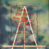 Pasta & Pacifiers Italian Baby Shower Welcome Acrylschild (Neutral)