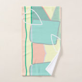Pasta Pale Türkis Pink Abstrakte Kunst Badhandtuch Set (Handtuch)