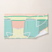 Pasta Pale Türkis Pink Abstrakte Kunst Badhandtuch Set (Handtuch)