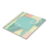 Pasta Pale Türkis Pink Abstrakte Kunst Fliese (Seite)