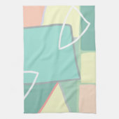 Pasta Pale Türkis Pink Abstrakte Kunst Geschirrtuch (Vertikal)