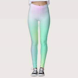 Pasta Pale Türkis Pink Abstrakte Kunst Leggings