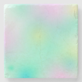 Pasta Pale Türkis Pink Abstrakte Kunst Steinuntersetzer