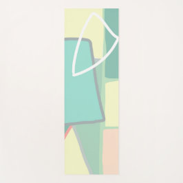 Pasta Pale Türkis Pink Abstrakte Kunst Yogamatte