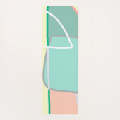 Pasta Pale Türkis Pink Abstrakte Kunst Yogamatte (Rückseite)