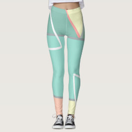 Pasta Pale Turquoise Pink Abstrakte Kunst, Dichtun Leggings