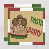 Pasta-Party Einladung (Vorne/Hinten)