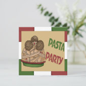 Pasta-Party Einladung (Stehend Vorderseite)