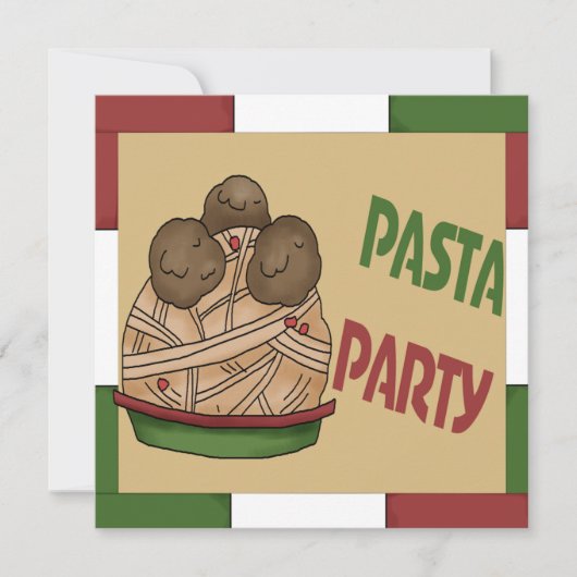 Pasta-Party Einladung (Vorderseite)