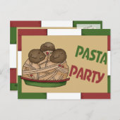 Pasta-Party Einladung (Vorne/Hinten)