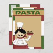 Pasta-Party Einladung (Vorne/Hinten)