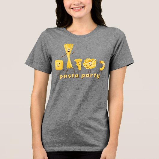 Pasta-Party Tri-Blend Shirt (Vorderseite)