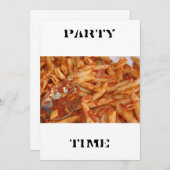 Pasta PARTY ZEIT Einladung (Vorne/Hinten)