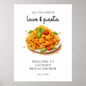 Pasta Pasta - Italienisches Brautparty Willkommen Poster (Vorne)