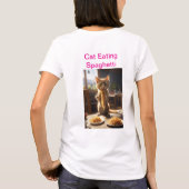 "Pasta Paws: Katzenessen Spaghetti-T - Shirt" T-Shirt (Rückseite)