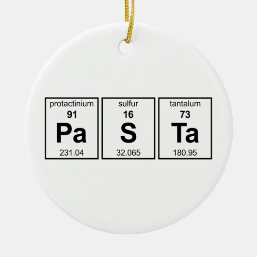 PaSTa Periodic-Tabelle Keramik Ornament (Vorne)