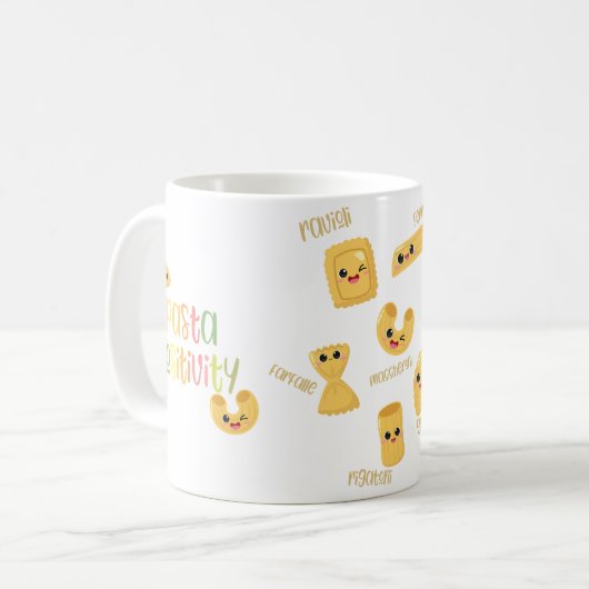 Pasta Positivity | Funny Italian Feinschmecker Tas Kaffeetasse (Vorderseite Links)