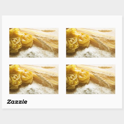 Pasta Rechteckiger Aufkleber (Blatt)