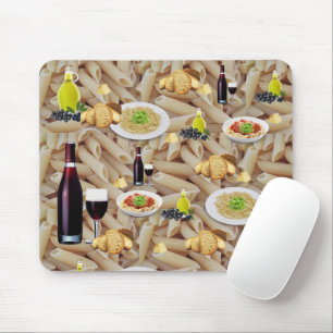 Pasta Red Wine Mouse Pad! Mousepad