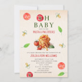 Pasta Schnuller Oh Baby Tomato Baby Dusche Einladung (Vorderseite)
