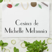 Pasta Spaghetti Abendessen Koch Geschirrtuch (Gefaltet)