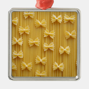 Pasta Spaghetti Noodi Abstrakt Ornament Aus Metall