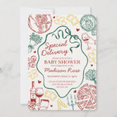 Pasta Special Delivery Italian Baby Shower Einladung (Vorderseite)