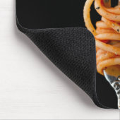 Pasta spun auf einer Gabel, Food Spaghetti Mousepad (Ecke)
