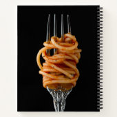 Pasta spun auf einer Gabel, Food Spaghetti Notizblock (Rückseite)