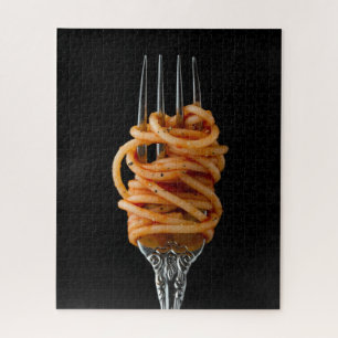 Pasta spun auf einer Gabel, Food Spaghetti Puzzle