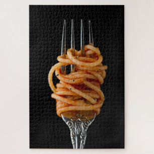 Pasta spun auf einer Gabel, Food Spaghetti Puzzle