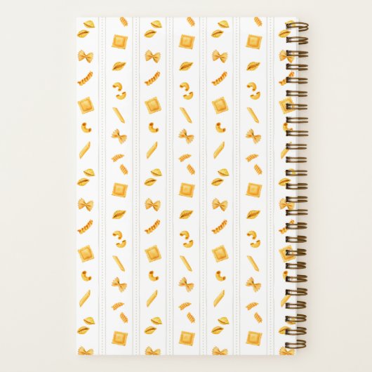 Pasta Stripe Personalized Recipe Notizblock (Rückseite)