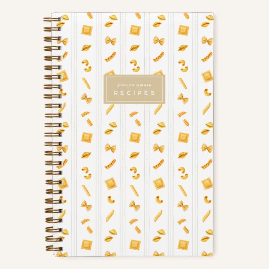 Pasta Stripe Personalized Recipe Notizblock (Vorderseite)
