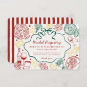 Pasta Thats Amore Italian Bridal Registry Begleitkarte (Vorne/Hinten)