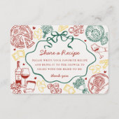 Pasta Thats Amore Italian Bridal Shower Recipe Begleitkarte (Vorderseite)