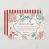 Pasta Thats Amore Italian Bridal Shower Recipe Begleitkarte (Vorne/Hinten)