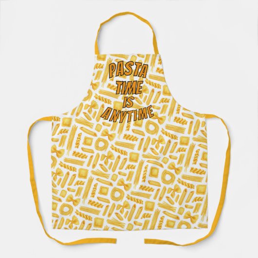 Pasta Time ist jederzeit Muster doppelseitigen Ent Schürze (Vorderseite)