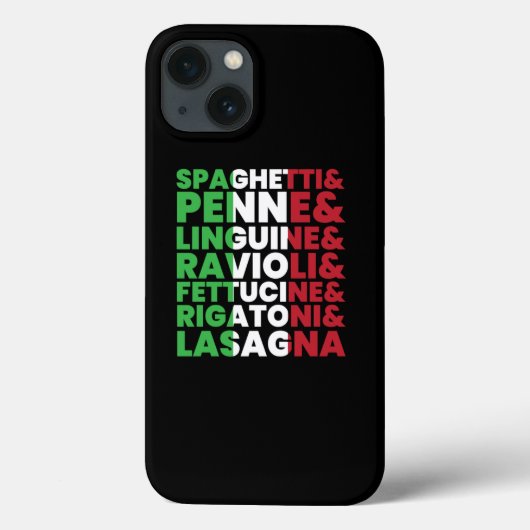 Pasta Types Spaghetti Food Italien Case-Mate iPhone Hülle (Rückseite)