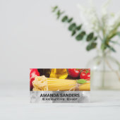 Pasta und Gemüse | Kulinarisches Kochen Visitenkarte (Stehend Vorderseite)