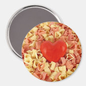 Pasta und Herz Magnet (Vorderseite/Rückseite)