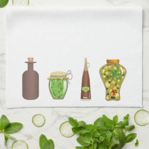Pasta und Pepper Jars Geschirrtuch